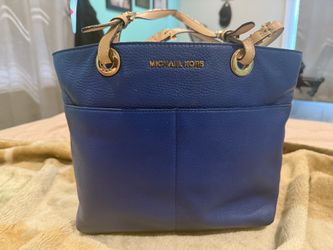Michael Kors Blue Leather Tote Bag