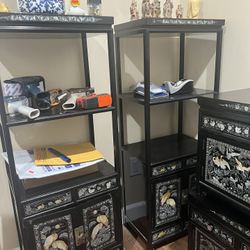 Set Of 2 Mother Of Pearl Shelves 