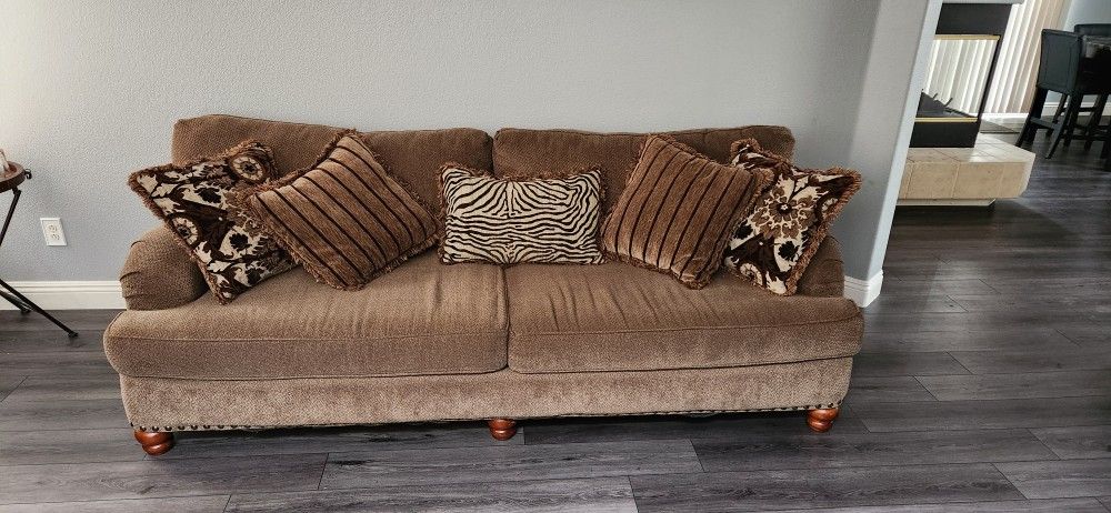 Couch With Pillows For Sale