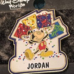 Disney Pin With Name Jordan 