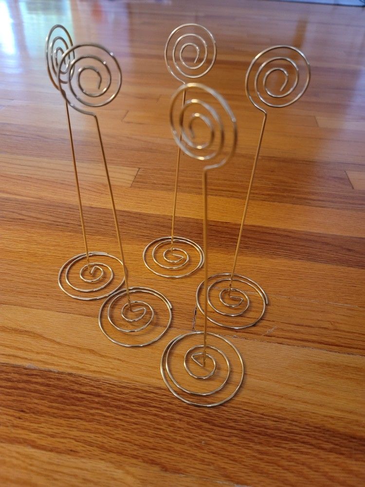 Wedding Table Number Holder -Gold 20 Count