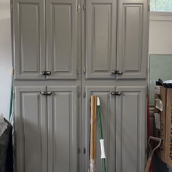 4 Kitchen Cabinets - Tall - 24 X 96 - 2 Cabinets, 42 In And 12 In