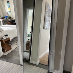 Black Metal Full Length Floor Mirror