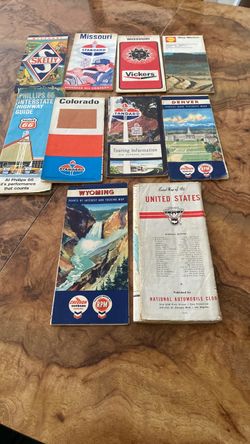 Vintage Road Map Collection – Skelly, Standard, Vickers, Shell, Chevron, Phillips 66, National Auto Club