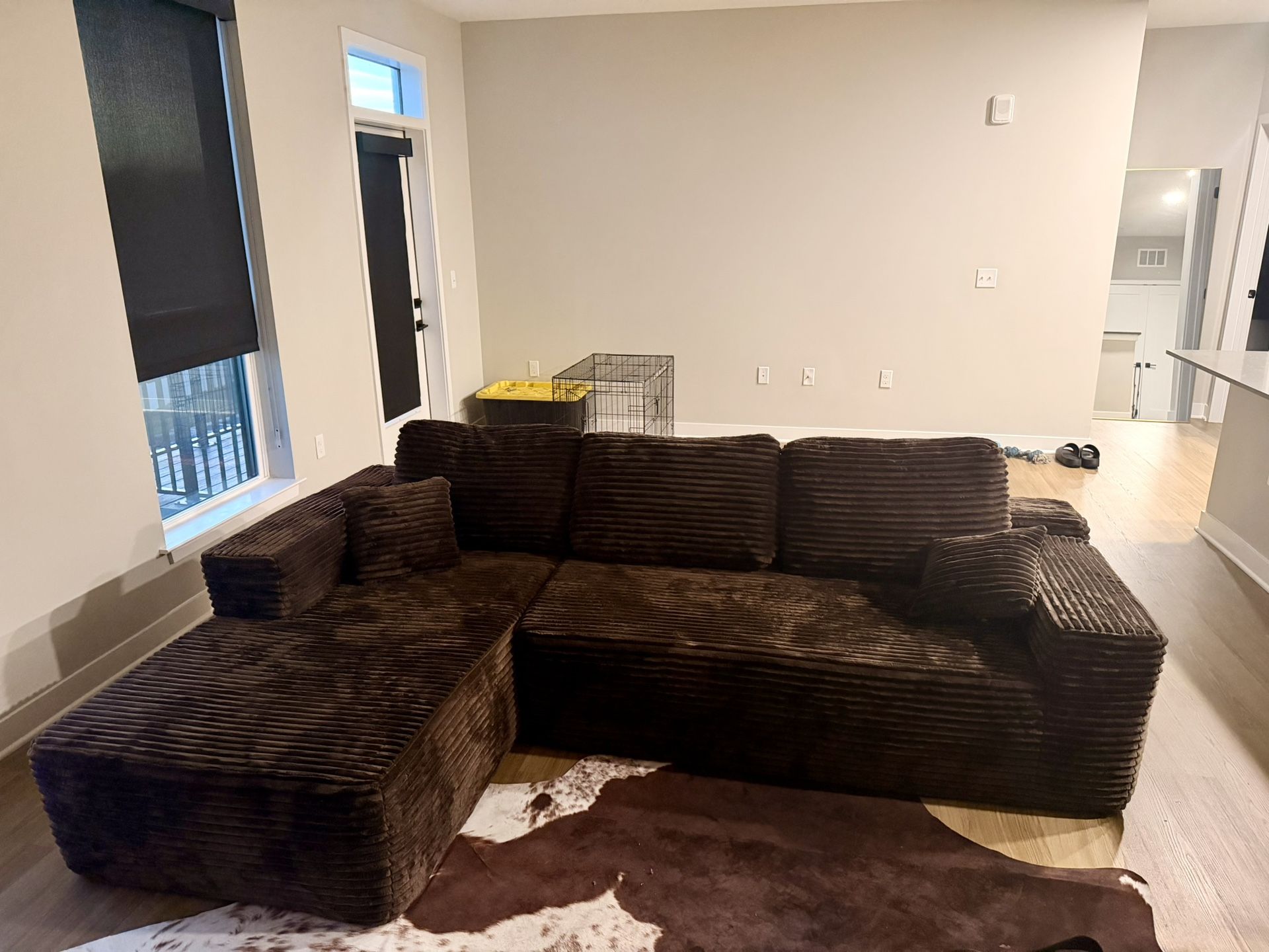 NEW Brown Boneless Couch