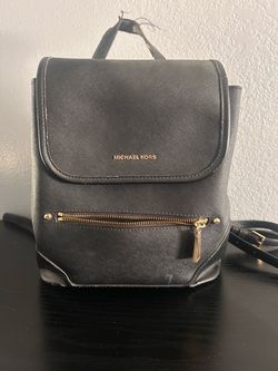 Michael Kors Black Saffiano Mini Backpack