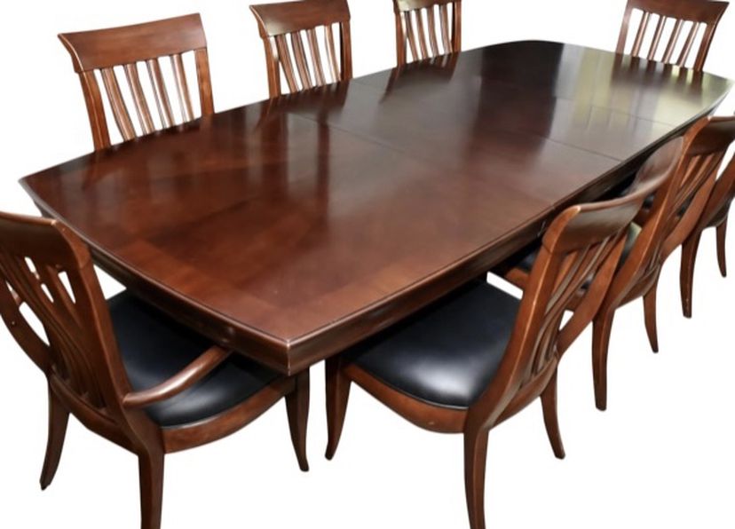 Cherry Dining Room Table & Chairs Bernhardt Paris Collection