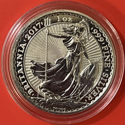 2017 Silver Britannia, 2 Pounds Queen Elizabeth II
