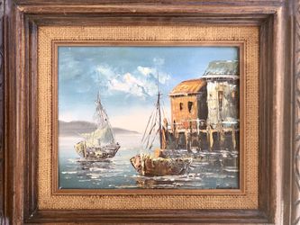 Painting. Art. Nautical. Framed. Small