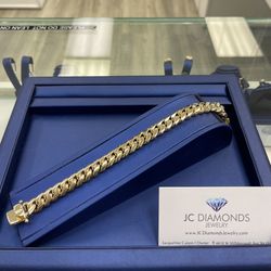 Bracelets Cubanlink 1ok 13 Mm Wide Solid Gold 