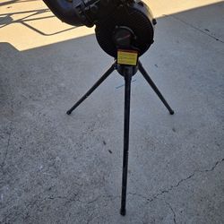 PowerNet Launch F-lite Softball & Baseball Pitching Machine, Dimpled Practice Balls, Bucket of Baseballs, Coaching Bucket Bundle for Pitching Machine,