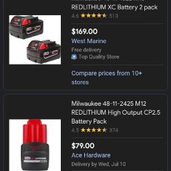 Milwaukee 12v battery 