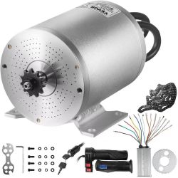 Electric Brushless DC Motor,72V 3000W Brushless Electric Motor,4900RPM Brushless Motor Kit,w/Controller and Throttle Grip for Electric Scooter E Bike 