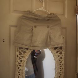 OLD NAVY BRAND GIRL'S JUNIOR SIZE: XL 14-16 STRETCH TAN (KHAKI) STYLE SKORTS (2 PAIRS)