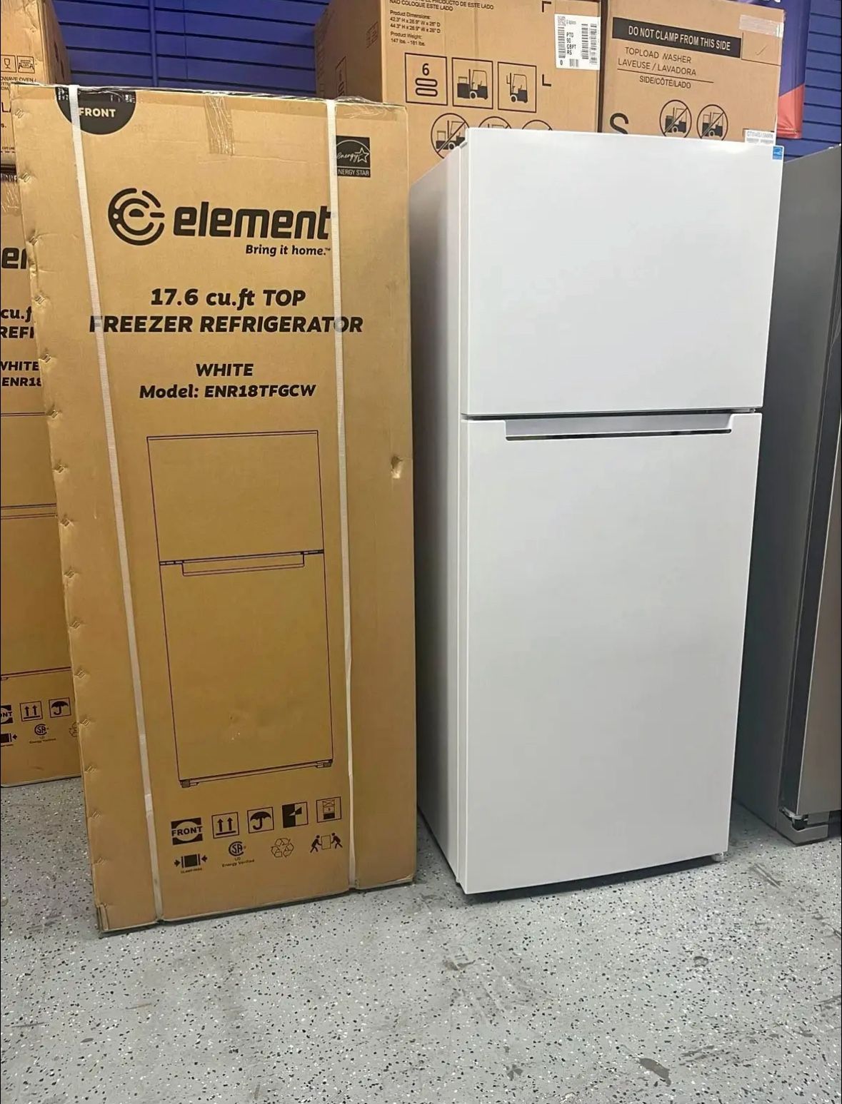 Slightly Used Element 17.6 Cu. Ft. Top Freezer Refrigerator...