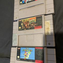 Mario Paint ,donkey Kong Country , Mario World 