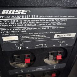 2 Bose Acoustimass 5 Series Ii Subwoofers, 1 Bose 501 SERIES V left speaker
