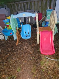 Price is firm.. children's climber slider with swing..