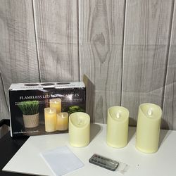 Flameless Candle Battery Operated Candle LED Pillar Candles with Remote Control