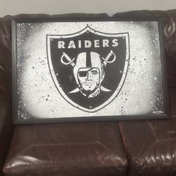 Las Vegas Raiders logo canvas wall art