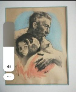 Painty Framed with glass  signed by artist