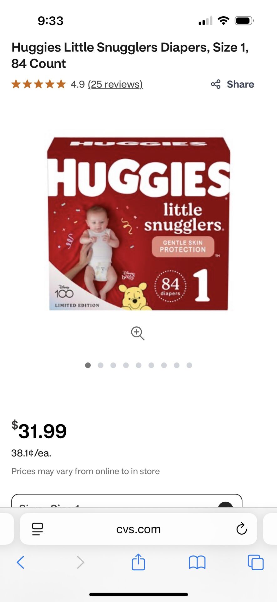 Huggies Little Snugglers Diapers, Size 1, 84 Count