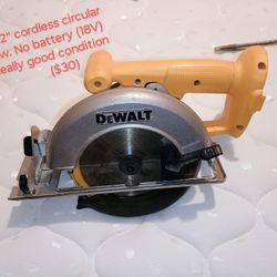 6 1/2" Cordless Circular Saw (DeWalt)