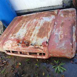 1959 FORD TRUCK HOOD N PASENGER SIDE FENDER!!350$ FOR BOTH