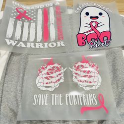 Breast Cancer DTF Prints