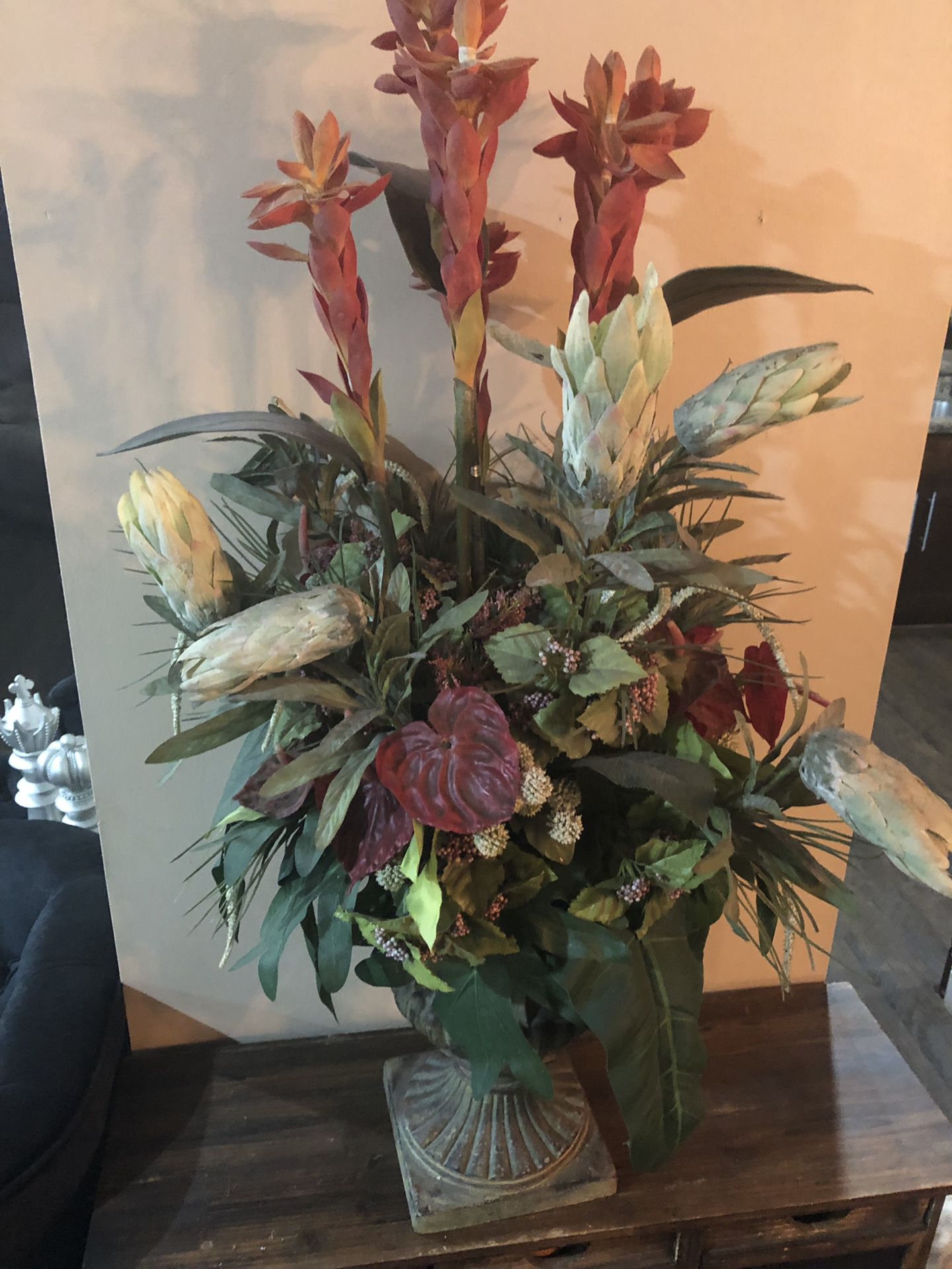 Gorgeous artificial silk floral arrangement home decor