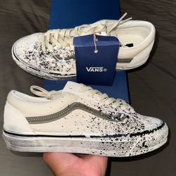 Vans Old Skool Paint Splatter Turtle Dove Size 11M 10.5M
