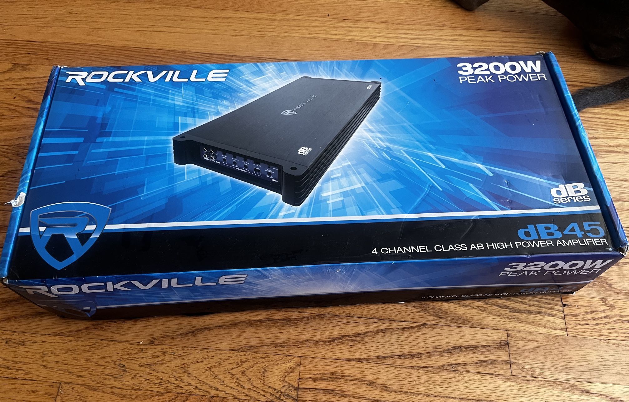 NEW Rockville dB45 3200 Watt/800 Watt Dyno-Certified RMS 4 Channel Amplifier Car Stereo Amp, Loud