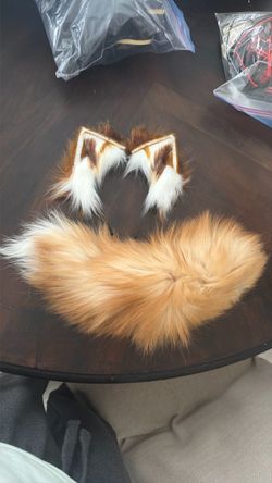 Fox Ears Headband and Tail Costume Set