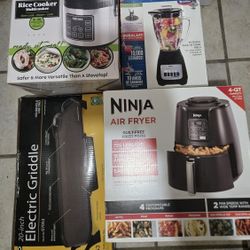 Air Fryer, Stove, Blender, Pressure Cooker, Griddle, NEW