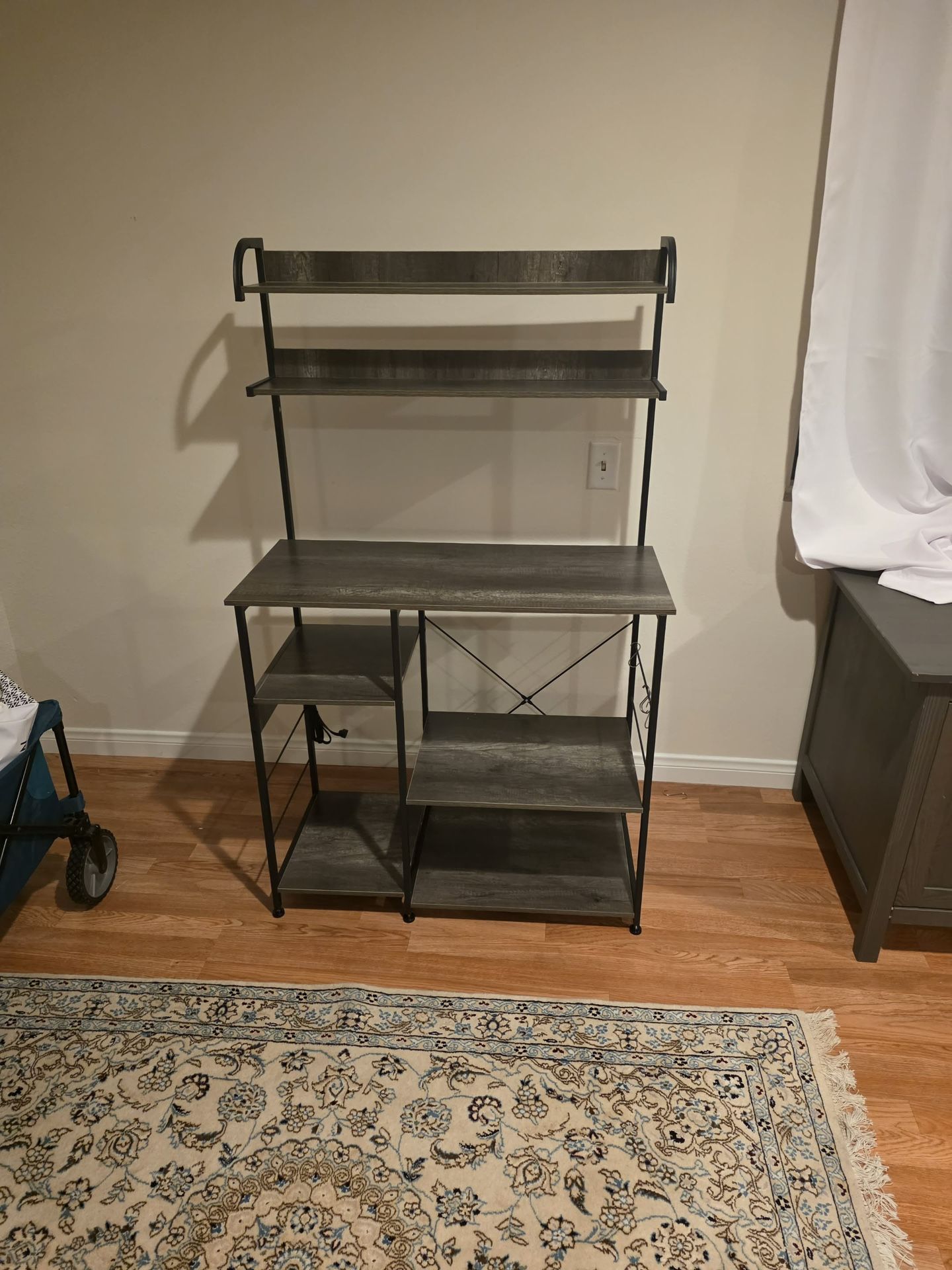 Multi-Tier Metal + Wood Shelf