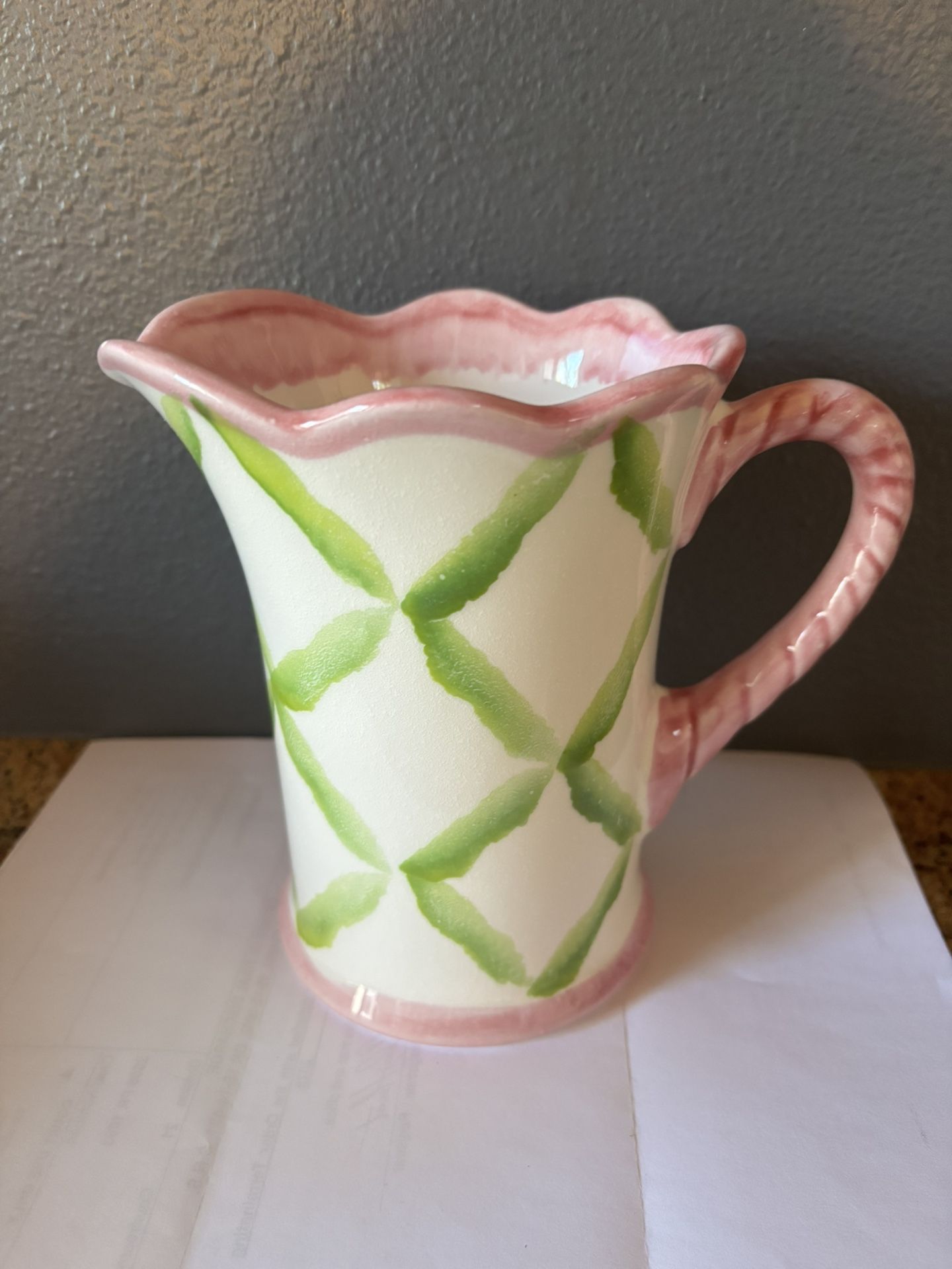 Ciao Italya Vintage Collectible NWT Hand Painted Pitcher