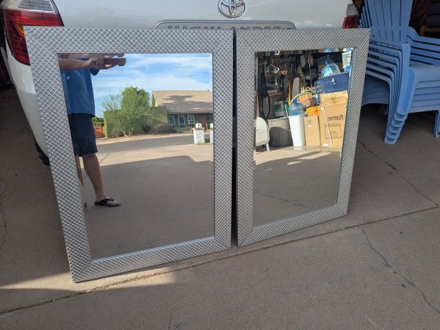 (2) Matching Framed Mirrors 31" x 43"