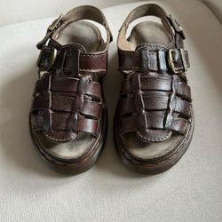 Dr Martens Vintage Leather Fisherman Chunky Sandals England 90s Y2K Sz 6 US