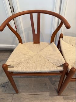BRAND NEW Woven dining chairs (set of 2)