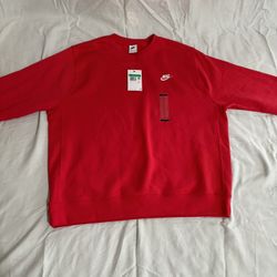 Red Nike Crewneck Sweatshirt 
