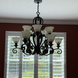 Rod Iron Chandelier