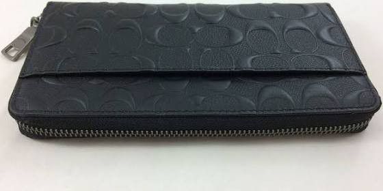 Coach Men's Accordion Wallet in Signature Leather - Black