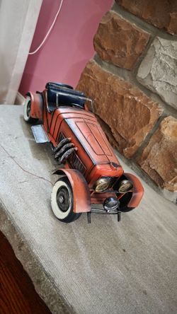 Handmade Metal Vintage Classic Roadster Car Model Decor