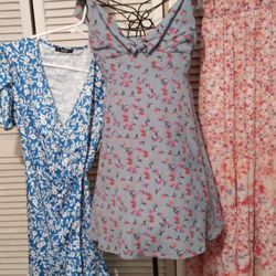 Lot Of 3 Pretty Woman's Dresses Size Small