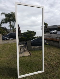 Custom White Framed Mirrored Closet Doors (2) – Home Depot