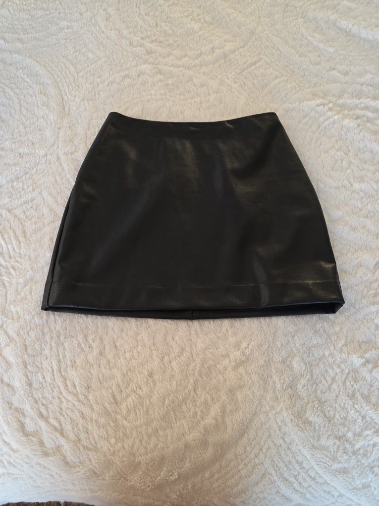 Faux Leather Mini Skirt