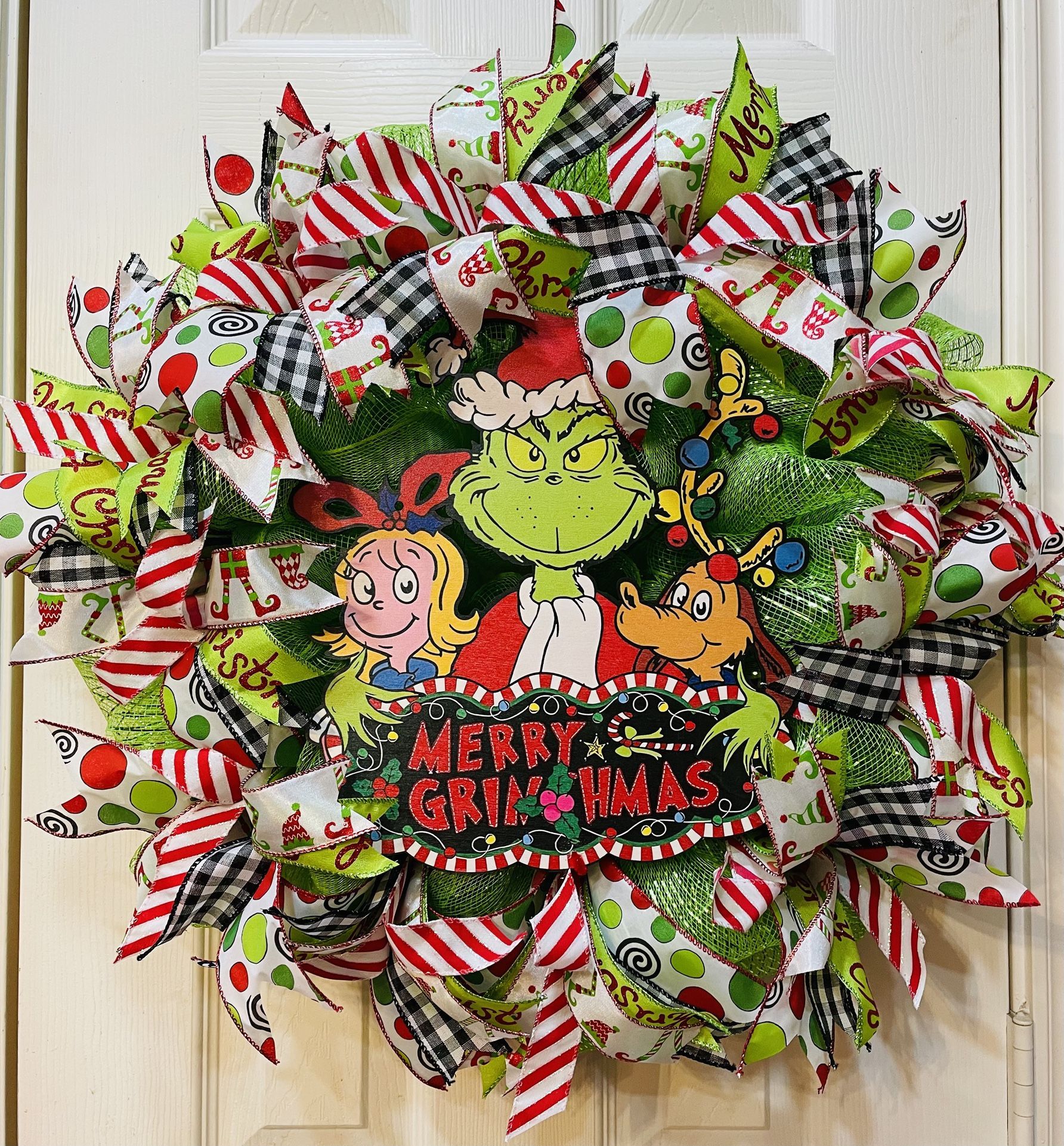 Grinch Merry Christmas Wreath