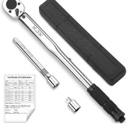 Brand New XJX 1/2-Inch Drive Click Torque Wrench Set, 10-160FT-LB/13.6-217.1Nm Torque Wrench