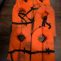 6 Life Vests - Used 