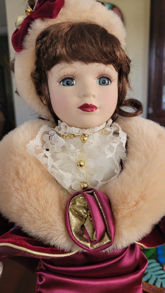 Victorian Rose Collection  Porcelain Doll 